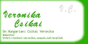 veronika csikai business card